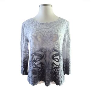 Meadow Rue by Anthro Caela lace ombré top